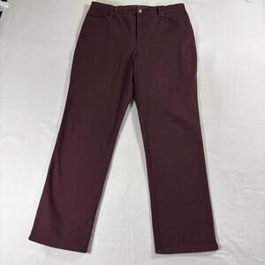 Gloria Vanderbilt Amanda Womens Straight Leg Jeans Brown Stretch Denim Size 12